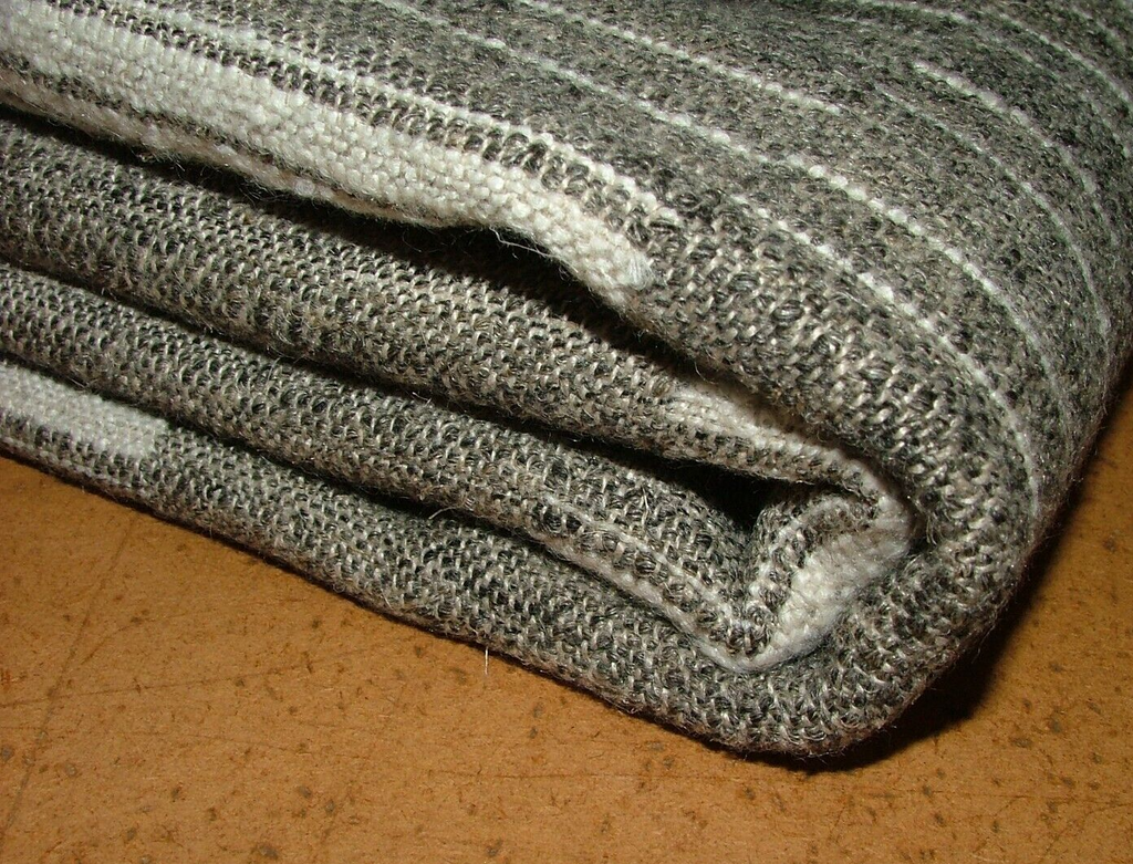 Mark Alexander Romo Offset Linen Wool Fabric Upholstery Cushion RRP £193.50