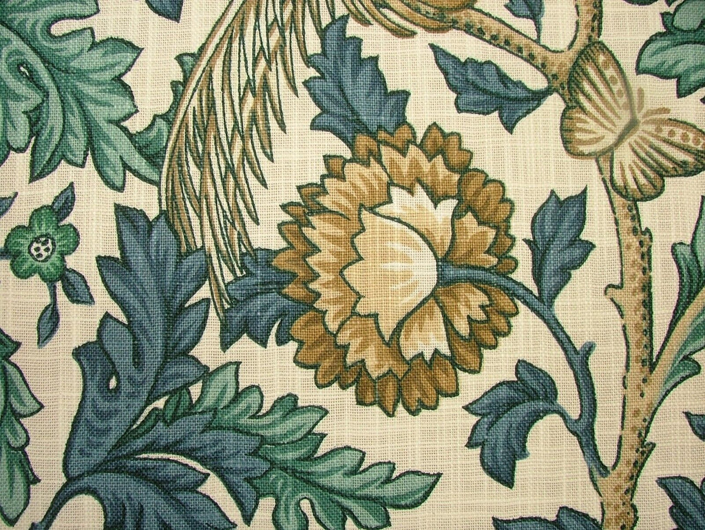 10 Metres Oakmere Verdigris Cotton Curtain Upholstery Roman Blind Fabric Morris