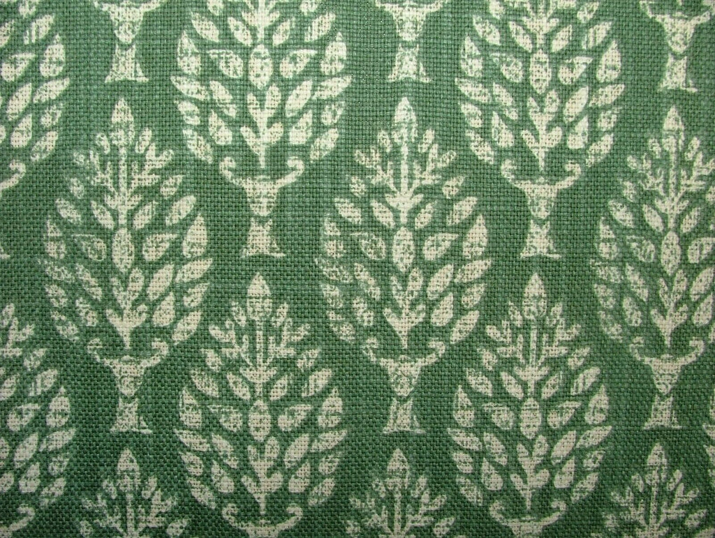 Spruce Tree Highland Green Cotton Curtain Upholstery Cushion Roman Blind Fabric