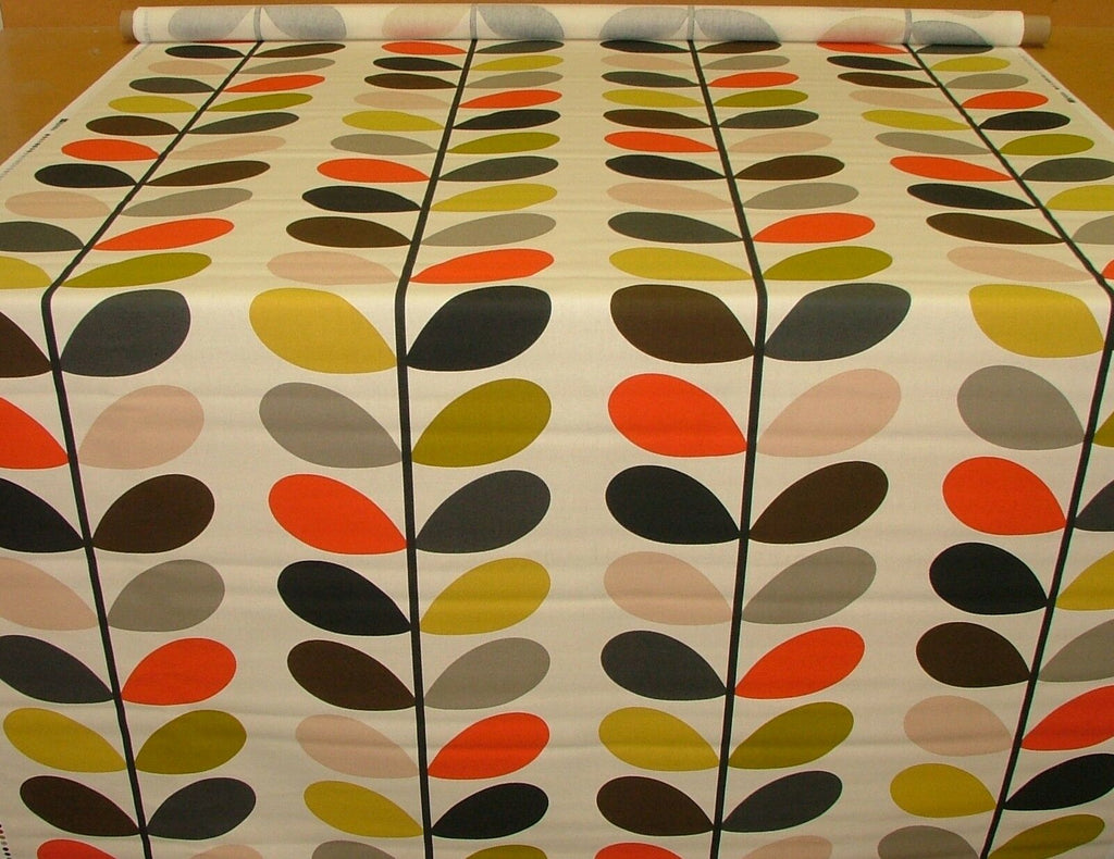 Designer Orla Kiely Multi Stem Tomato Cotton Curtain Upholstery Craft Fabric