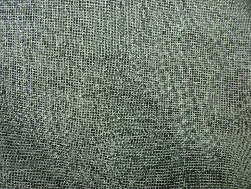 Silver Grey Linen Look Lead Weight Voile Muslin Curtain Fabric Extra Wide 300cm