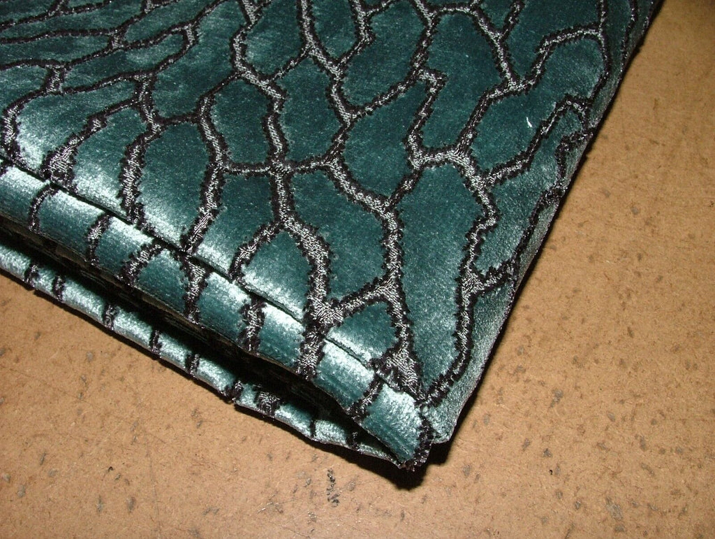 Romo Black Edition Romita Teal Velvet Fabric Upholstery Cushion  RRP £110.50