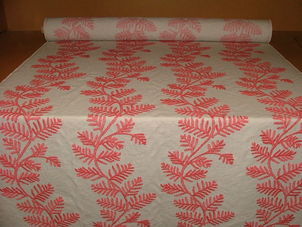 13 Metres Tumbo Coral Embroidered Fabric Curtain Upholstery Cushion Roman Blinds