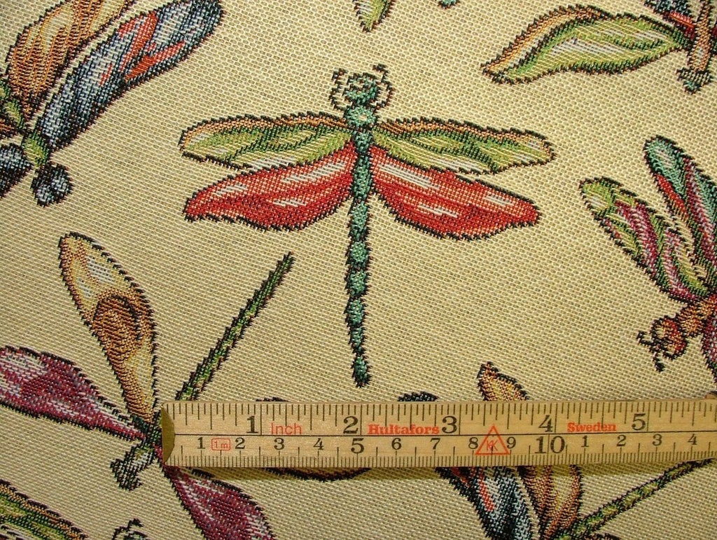 Dragonfly "Animal Tapestry" Designer Fabric Upholstery Curtains Cushions Throws