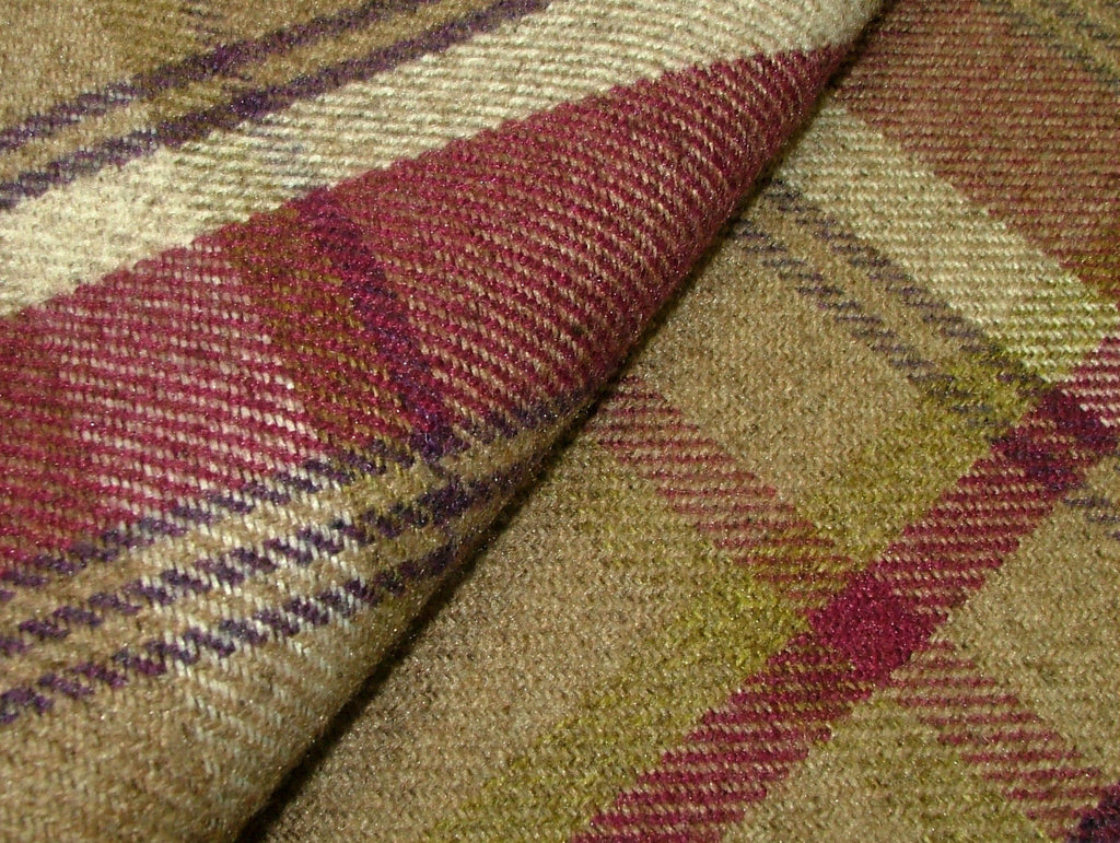 1m Elgin Heather Wool Effect Thick Tartan Upholstery Curtain Designer Fabric