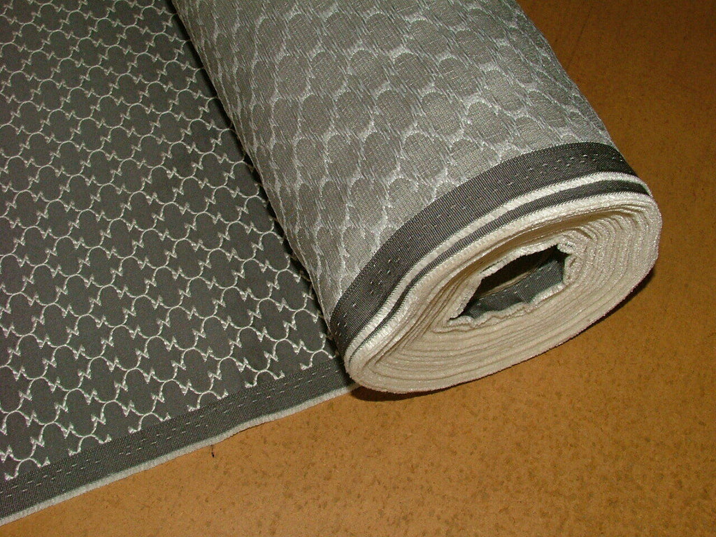 15 Metres Lacee Slate Grey Jacquard Fabric Curtain Upholstery Cushion Blinds