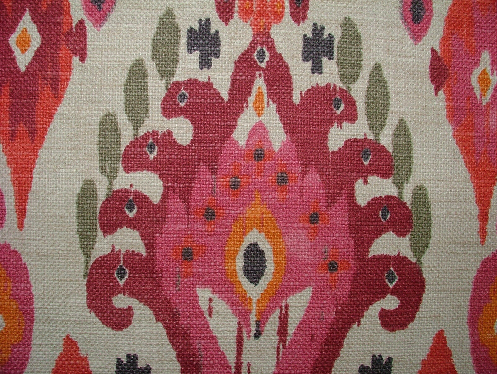2 Metres iLiv Boho Begonia Linen Blend Cotton Curtain Upholstery Ikat Fabric