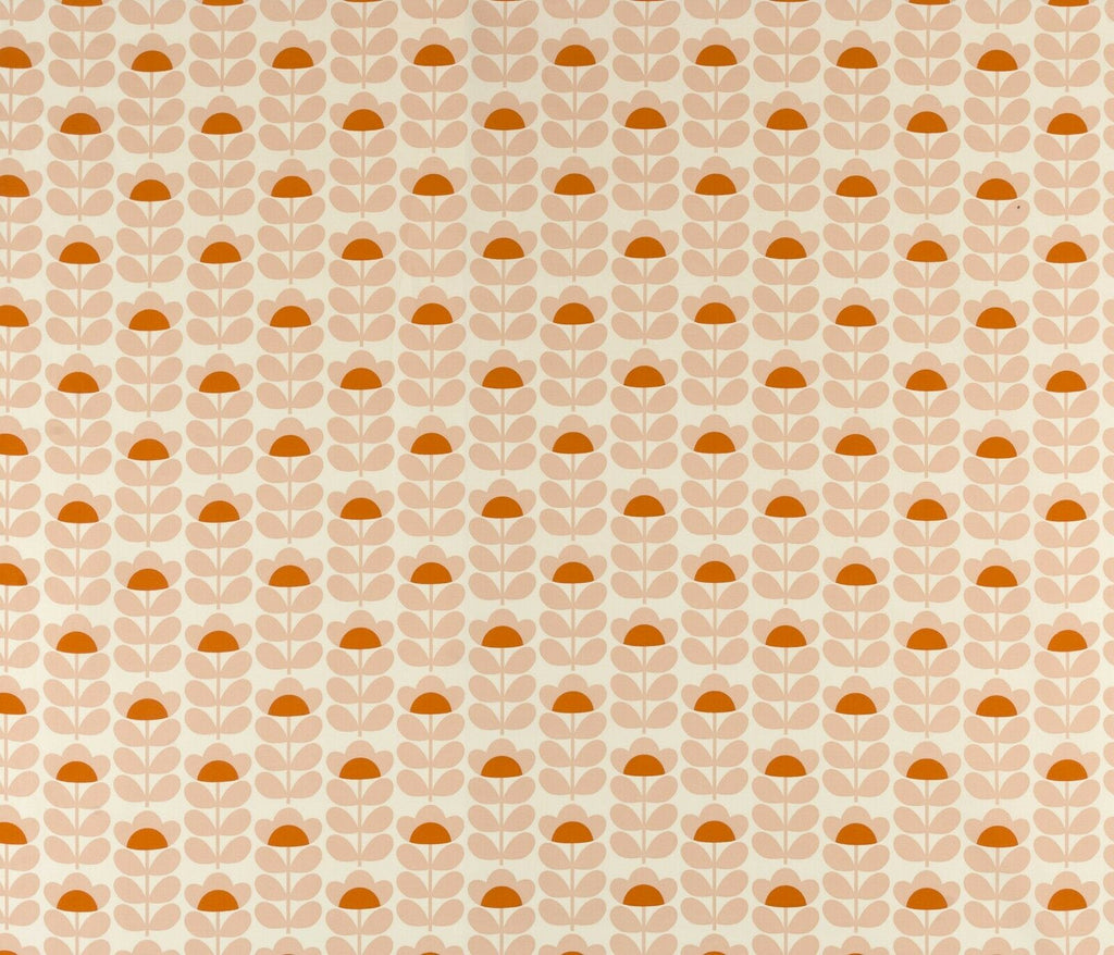 Designer Orla Kiely Sweetpea Orange Cotton Curtain Upholstery Craft Fabric