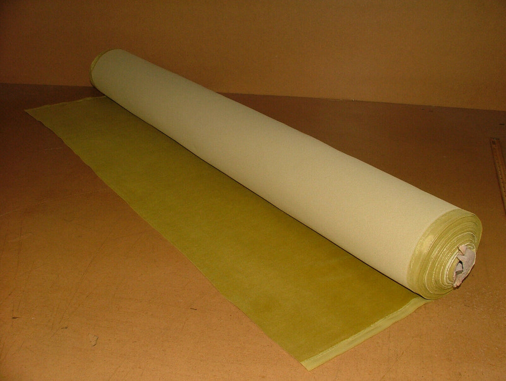 17 Metre Ochre Contract Quality Velvet Flame Retardant Fabric Upholstery Cushion