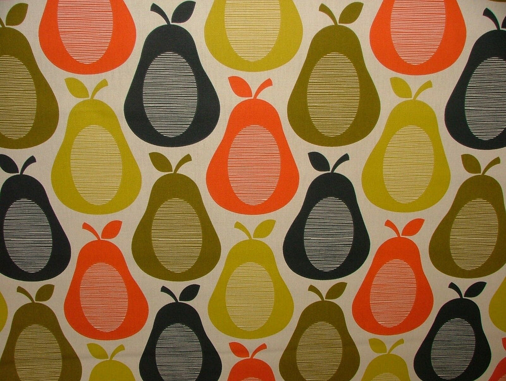 Designer Orla Kiely Scribble Pear Multi Cotton Curtain Upholstery Craft Fabric