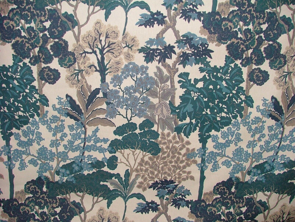 Avar Delft Blue Japanese Cotton Curtain Upholstery Cushion Roman Blind Fabric