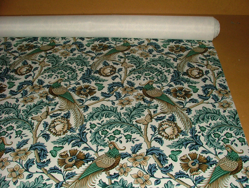 Verdigris Oakmere Velvet Fabric Curtain Upholstery Cushion William Morris