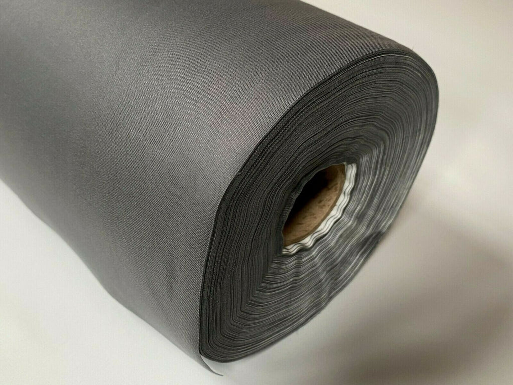 CHARCOAL GREY 3 Pass Black Out Blackout Material Thermal Curtain Lining Fabric