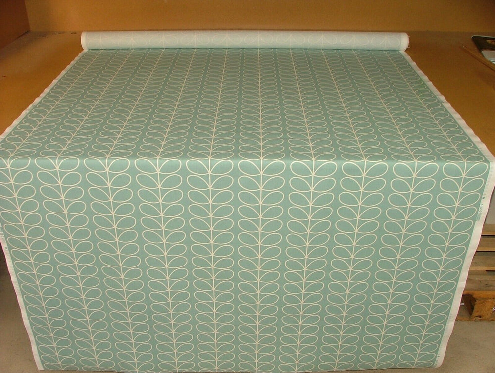 Designer Orla Kiely Linear Stem Ziggurat Soft Duck Egg Curtain Upholstery Fabric