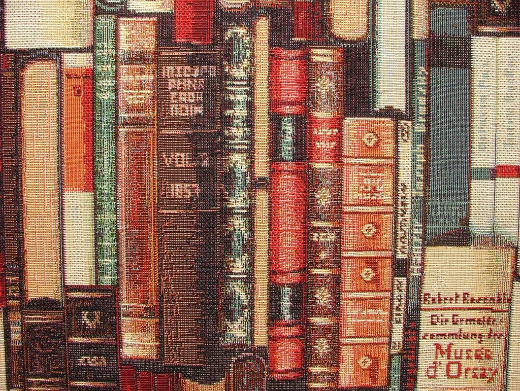 Library Books Tapestry Fabric Curtain Upholstery Cushion Blanket Throws Use