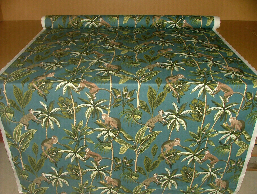 Tropical Monkey Botanical 100% Cotton Curtain Upholstery Cushion Blind Fabric