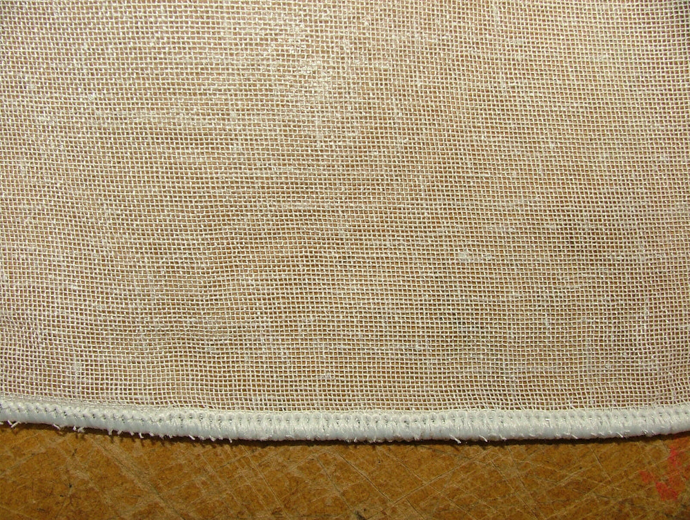 Linen Look Lead Weighted Voile Net Muslin Curtain Fabric - Extra Wide 300cms