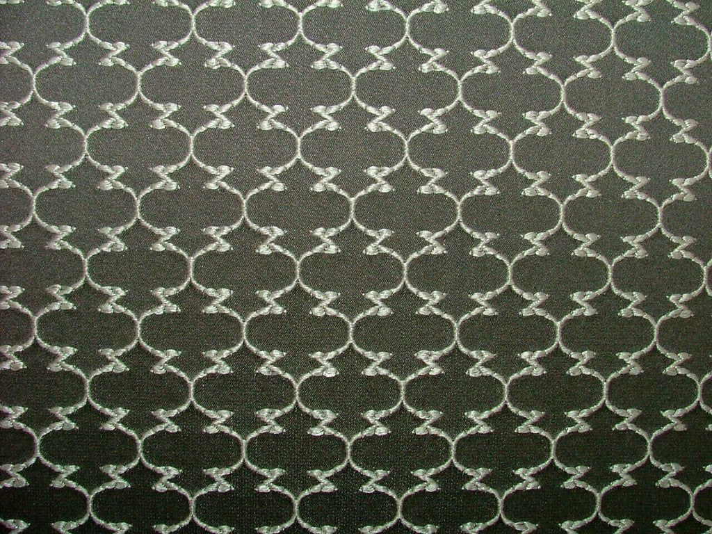 15 Metres Lacee Slate Grey Jacquard Fabric Curtain Upholstery Cushion Blinds