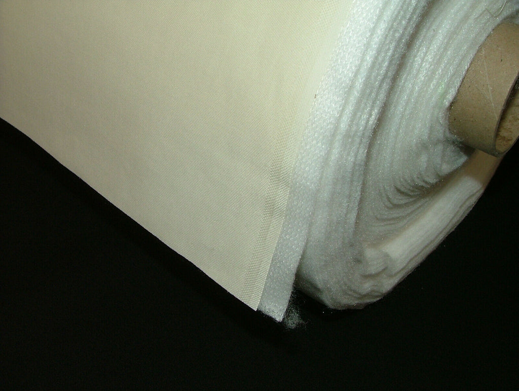 10 Metre Roll Of Bonded Interlining With 100% Ivory Sateen Curtain Lining