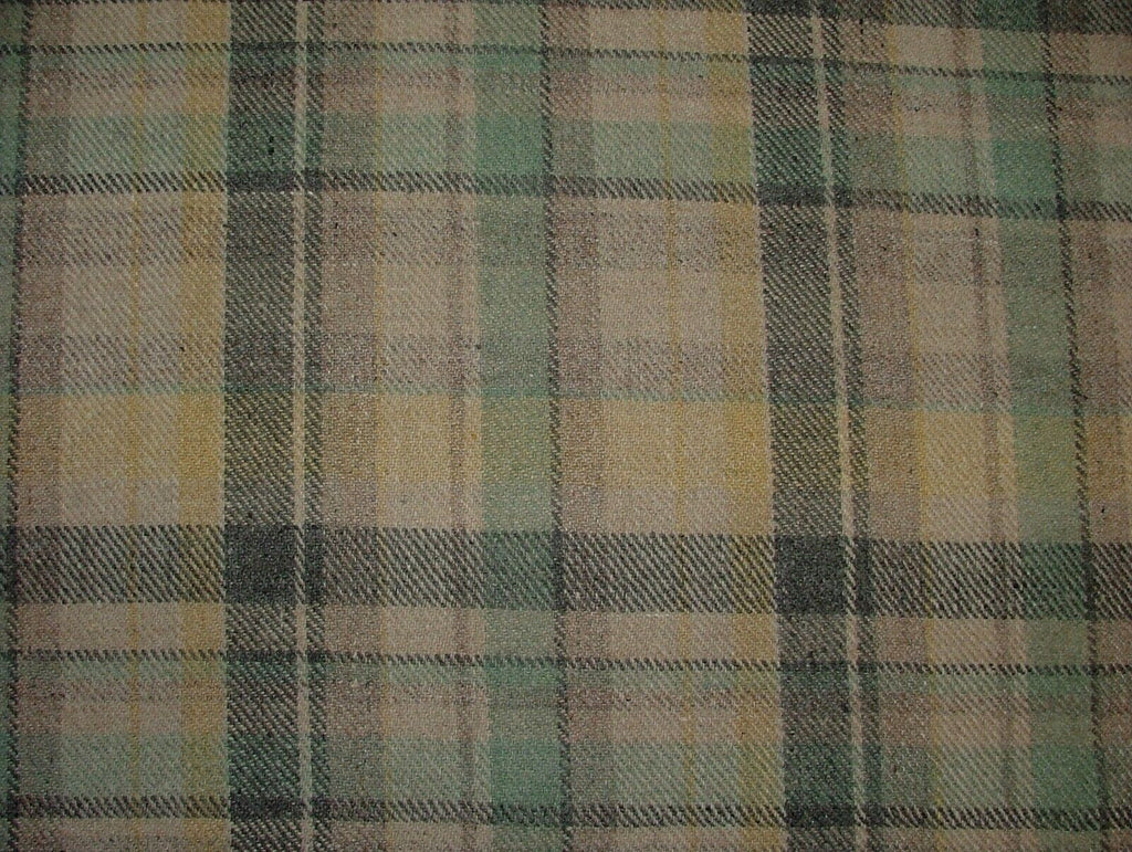 2.5 Metre iLiv Courchevel Glacier Wool Tartan Fabric Curtain Upholstery Cushion