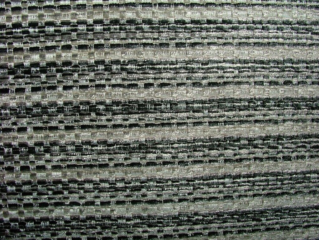 15 Metres Black And Grey Plush Chenille Fabric Curtain Cushion Upholstery