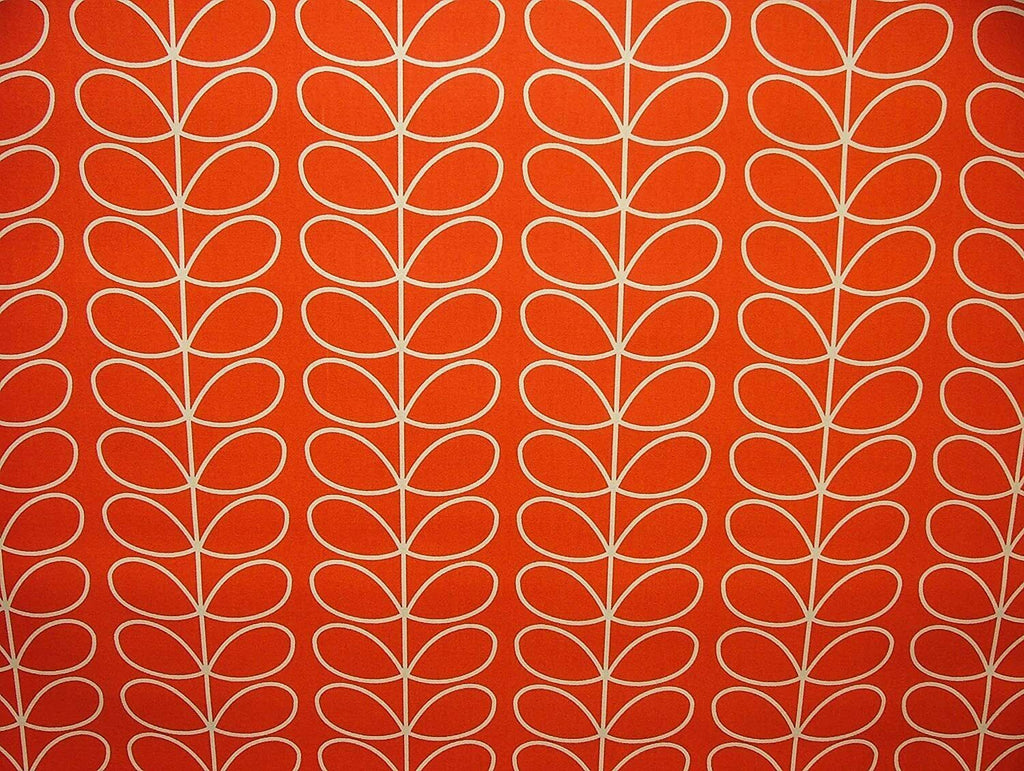 Designer Orla Kiely Linear Stem Tomato Cotton Curtain Upholstery Craft Fabric