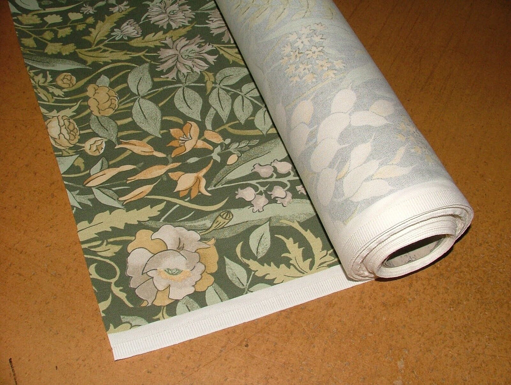 14 Metres Cotswold Moss Cotton Curtain Upholstery Roman Blind Fabric Morris