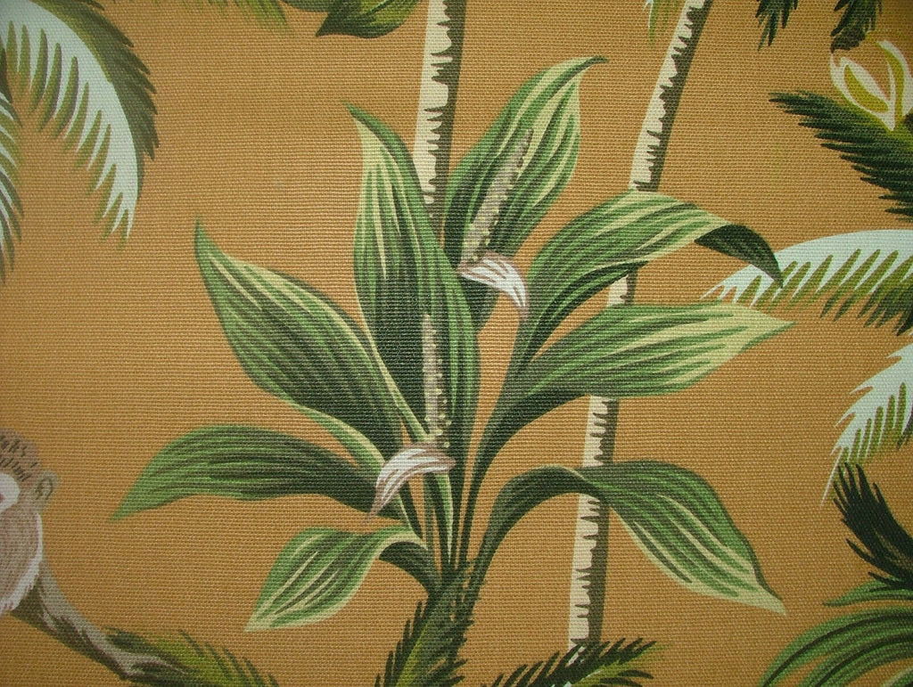 Tropical Monkey Botanical 100% Cotton Curtain Upholstery Cushion Blind Fabric