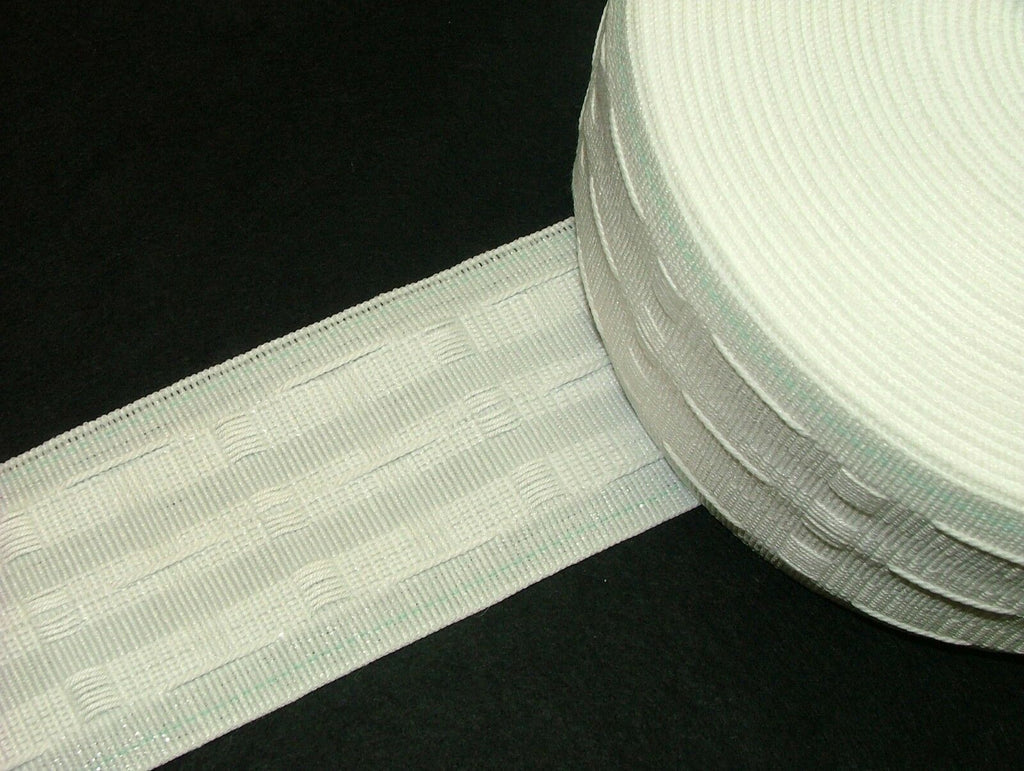 100 m Of 3" Pencil Pleat Curtain Heading Tape - Fabric