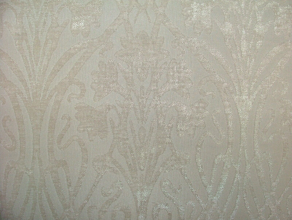 10 Metres Art Nouveau Ivory Chenille Fabric Curtain Upholstery Cushion Multi Use