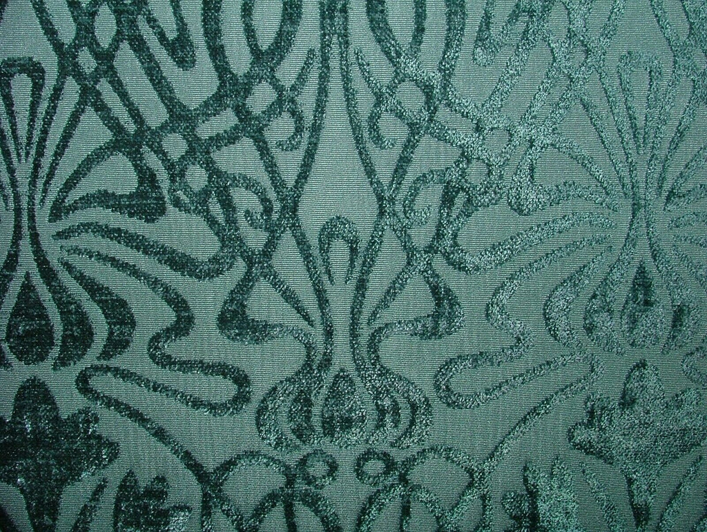 Art Nouveau Verdigris Thick Chenille Fabric Curtain Upholstery Cushion Blinds