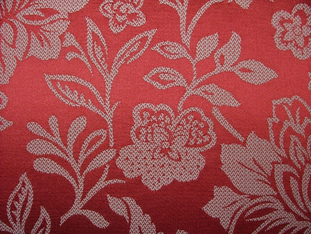 13 Metres Russet Floral Woven Jacquard Curtain Upholstery Cushion Fabric