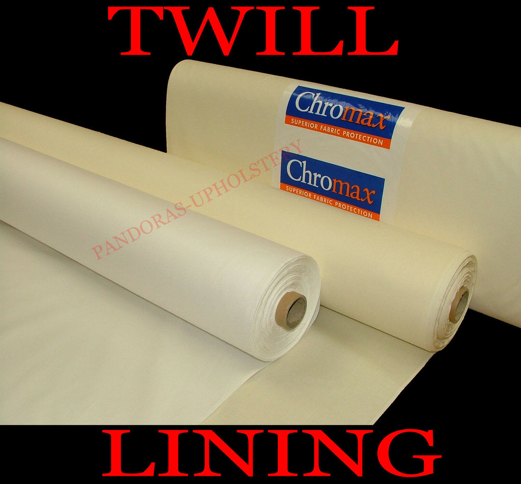 50 Metre Roll Easy Care Cream Twill Curtain Lining Fabric
