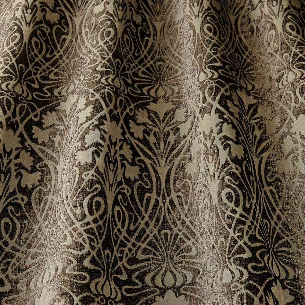 Art Nouveau Peat Brown Thick Chenille Fabric Curtain Upholstery Cushion Morris
