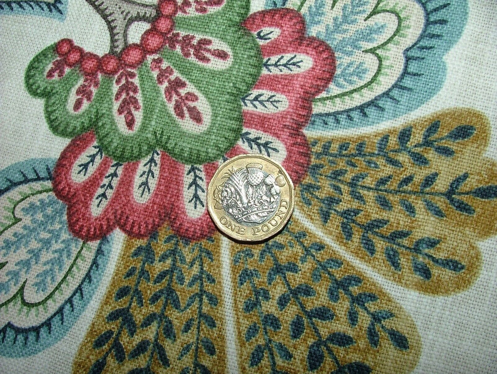 Chanterelle Chintz Ornate Bird Floral Cotton Curtain Upholstery Cushion Fabric