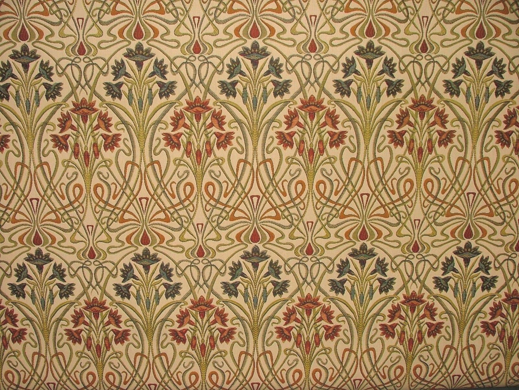 Art Nouveau Jewel Thick Designer Jacquard Curtain Upholstery Cushion Use Fabric
