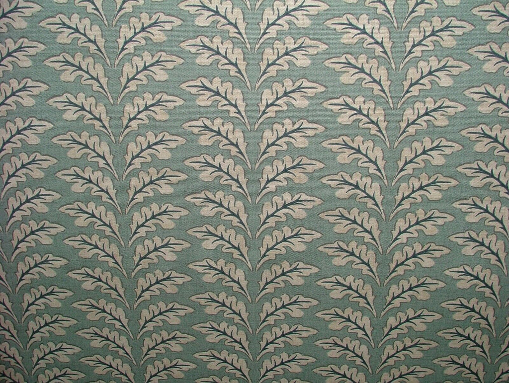 10 Metres Morris Leaf Glacier Cotton Curtain Upholstery Roman Blind Fabric
