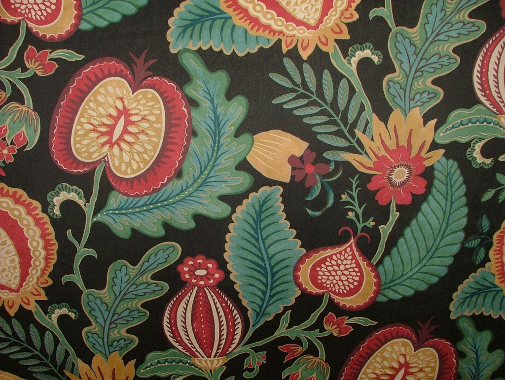Arts And Crafts Pomegranate Black Velvet Fabric Curtain Upholstery Cushion Use