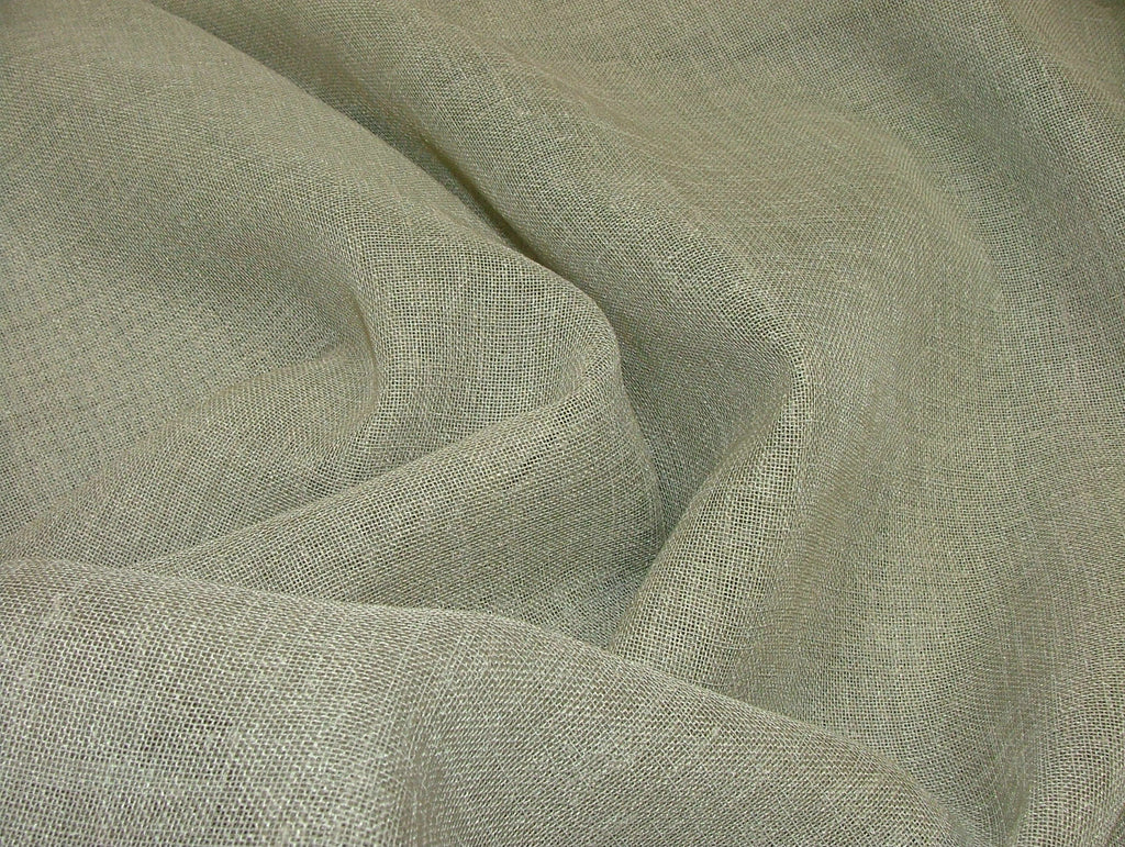 Pebble Linen Look Lead Weighted Voile Muslin Curtain Fabric Extra Wide 300cms