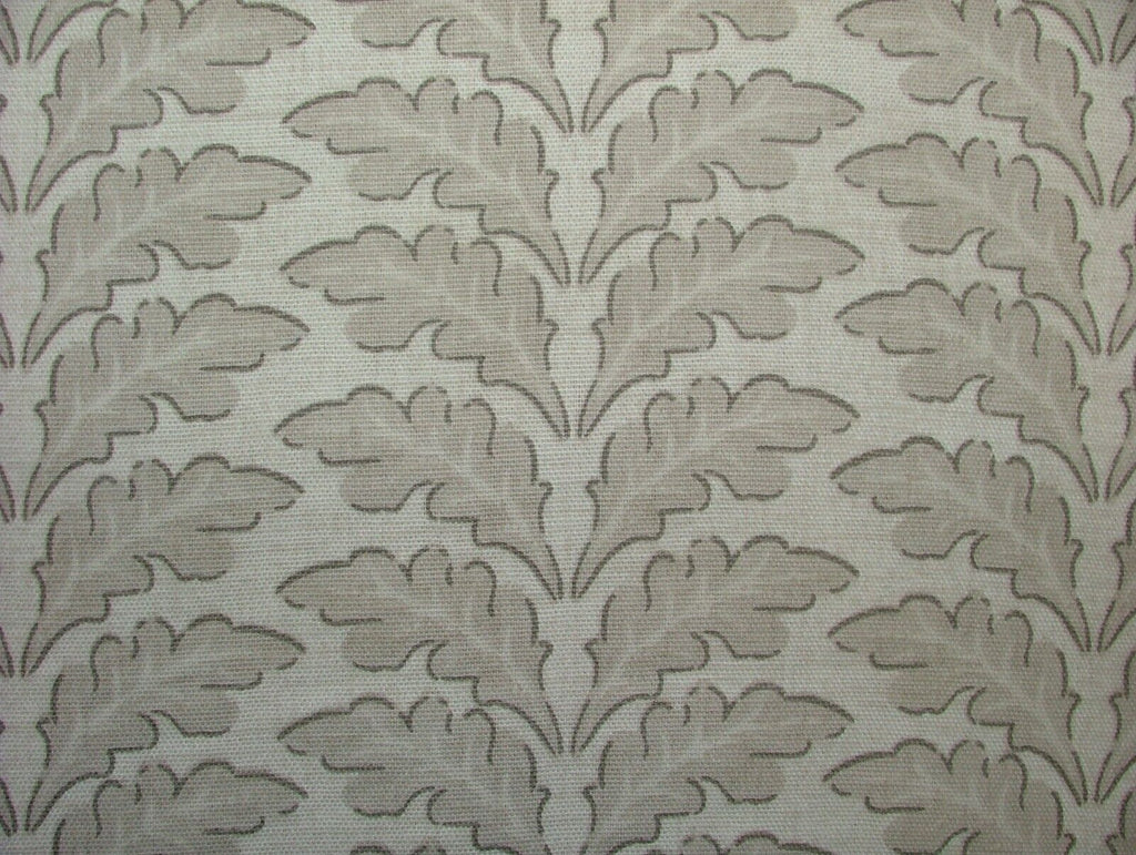 Morris Leaf Stone 100% Cotton Curtain Upholstery Cushion Roman Blind Fabric