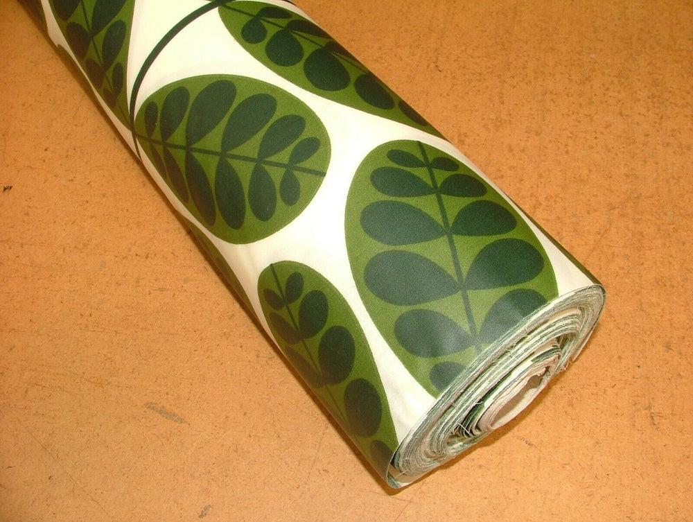 Orla Kiely Multi Stem Botanica Green PVC Oilcloth Tablecloth Matte Finish