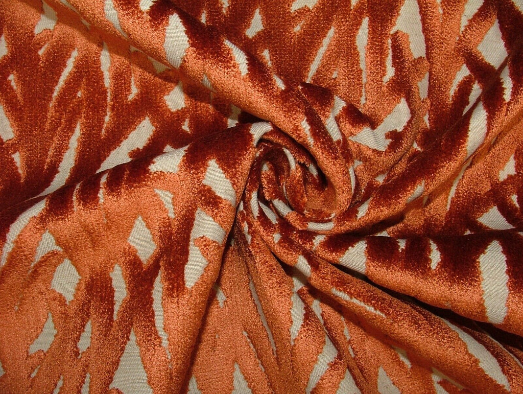 Arboretum Copper Thick Plush Velvet Curtain Upholstery Cushion Designer Fabric