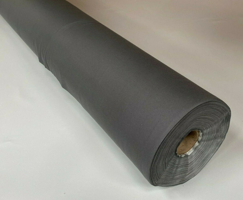 CHARCOAL GREY 3 Pass Black Out Blackout Material Thermal Curtain Lining Fabric