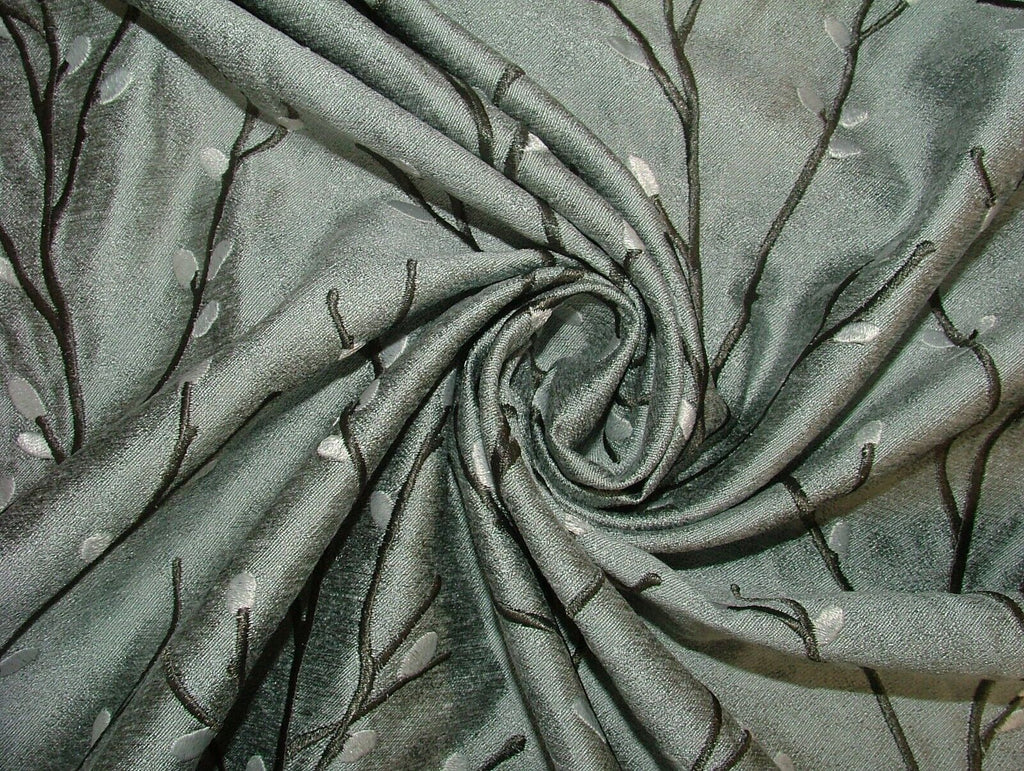 17 Metres Lovell Tree Aqua Jacquard Curtain Upholstery Cushion Fabric