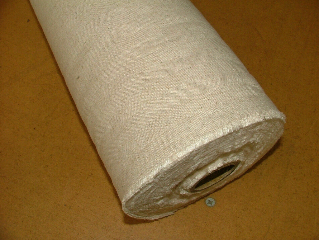 30 Metres Natural Plain Linen Blend Curtain Upholstery Cushion Craft Fabric