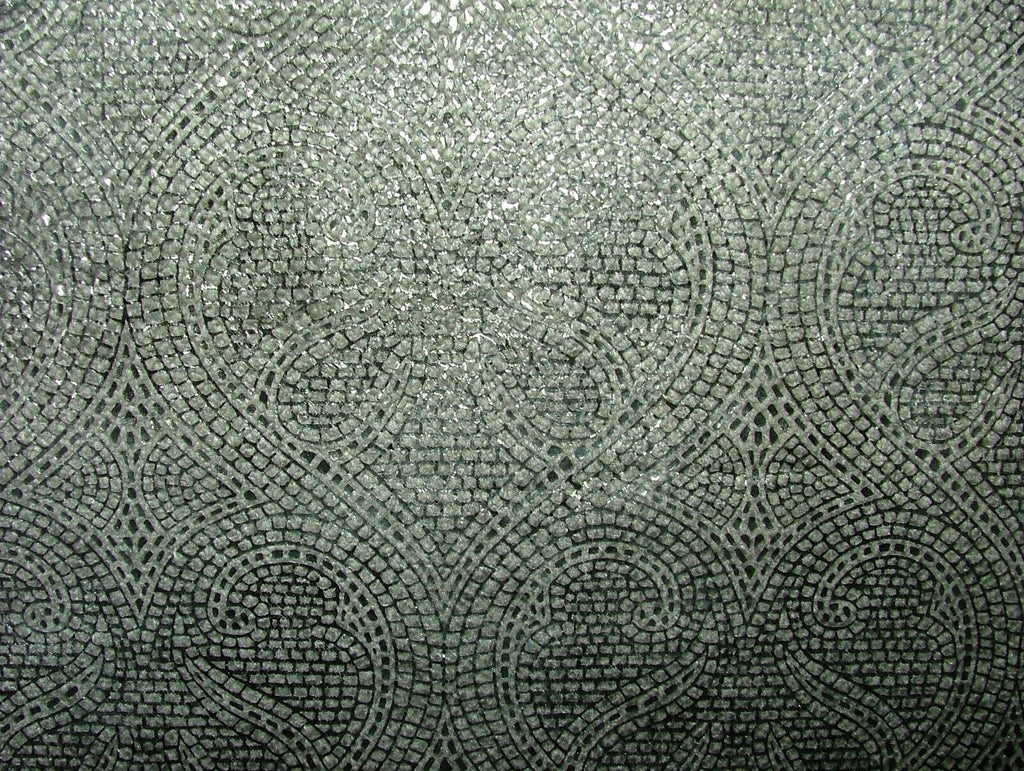 4.1m Romo Black Lamina Foil Printed Velvet Fabric Upholstery Cushion RRP £571.95