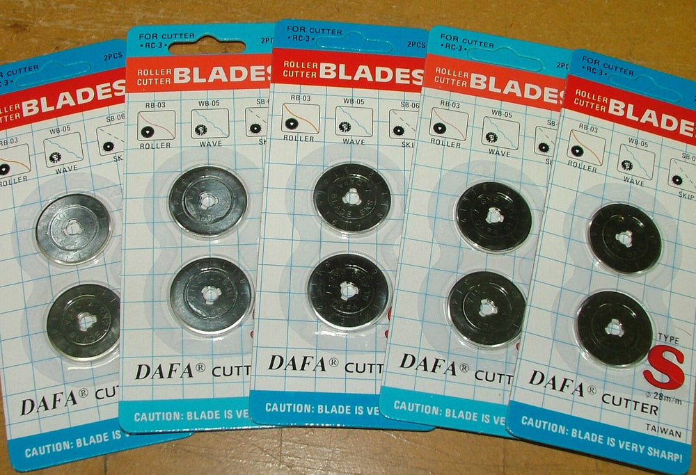 10 x 28mm Replacment Rotary Cutter Blades ** Ideal For Fiskars Olfa Dafa Cutters