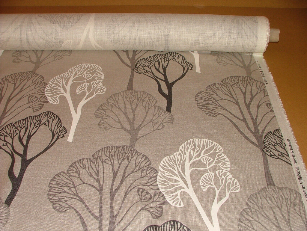 17 Metres Romo Fabric Charcoal Tree Design Linen Blend Fabric Upholstery Cushion