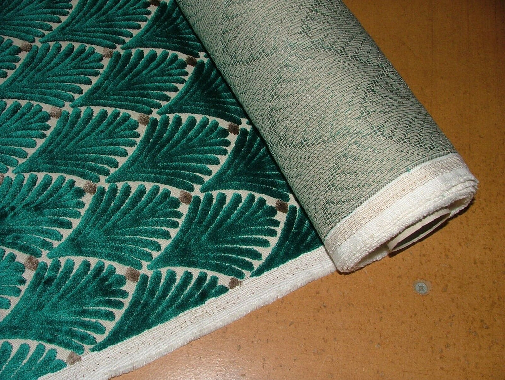 4 Metre Lagoon Art Deco Fan Extra Plush Velvet Fabric Curtain Upholstery Cushion