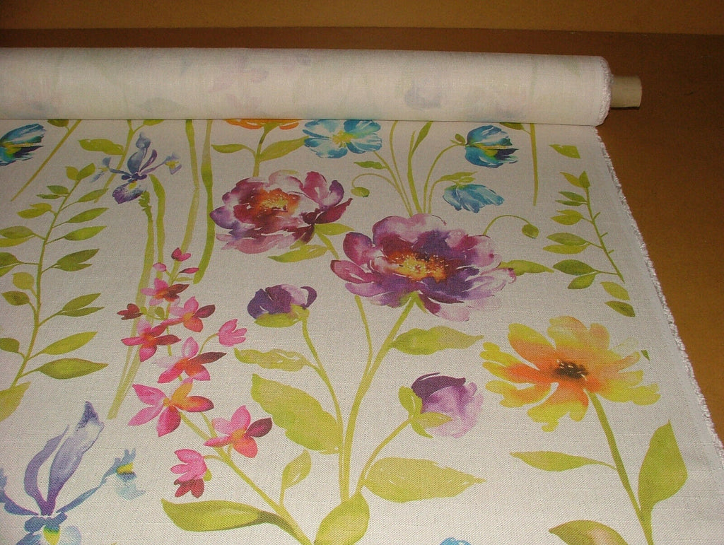 9.5 Metre Spring Floral Linen Voyage Decoration Maison Upholstery Cushion Fabric